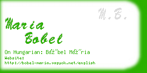 maria bobel business card